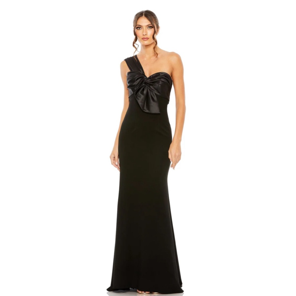 Mac Duggal Satin Bow Dress